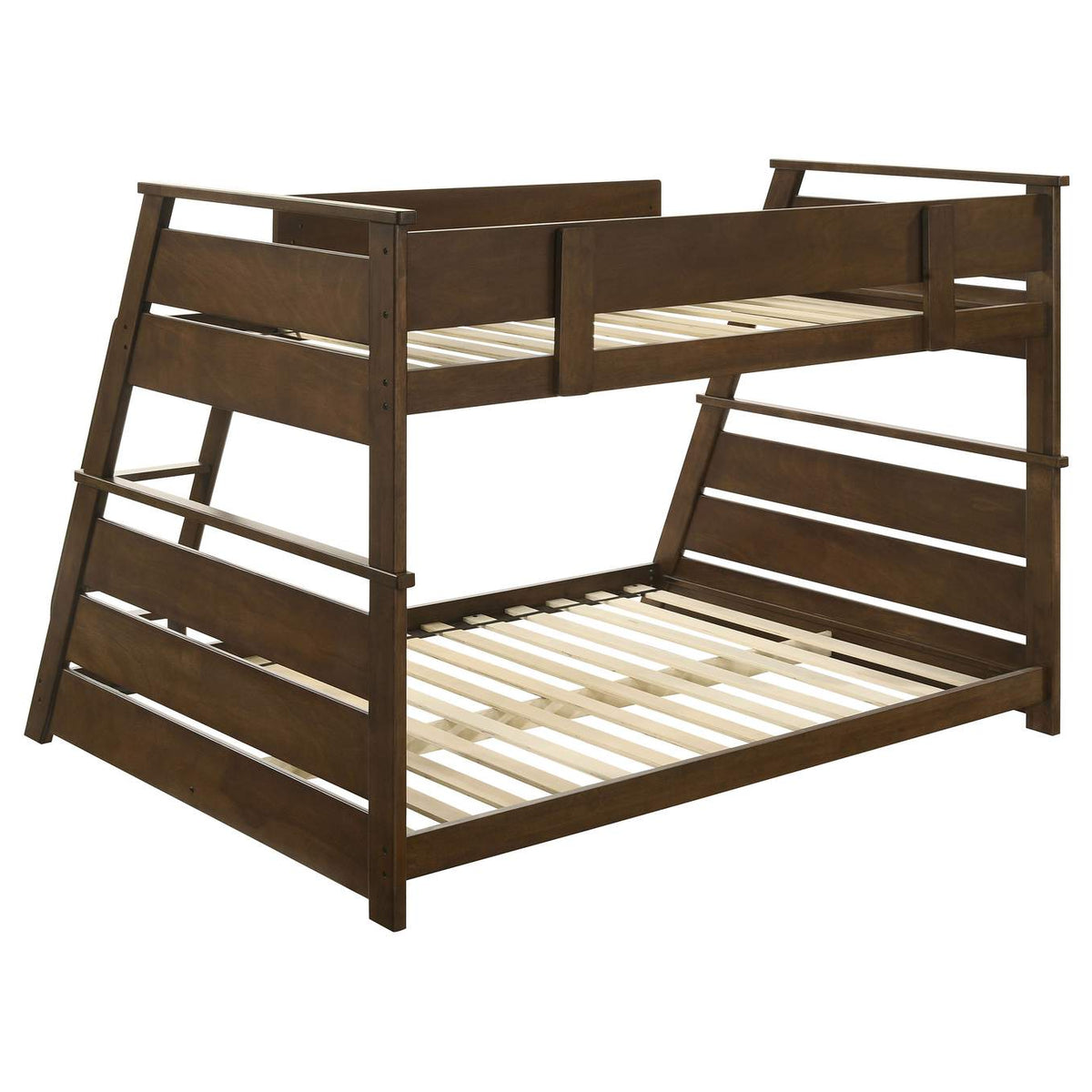 460593 Holden Wood Veneer Twin Over Full Bunk Bed Walnut