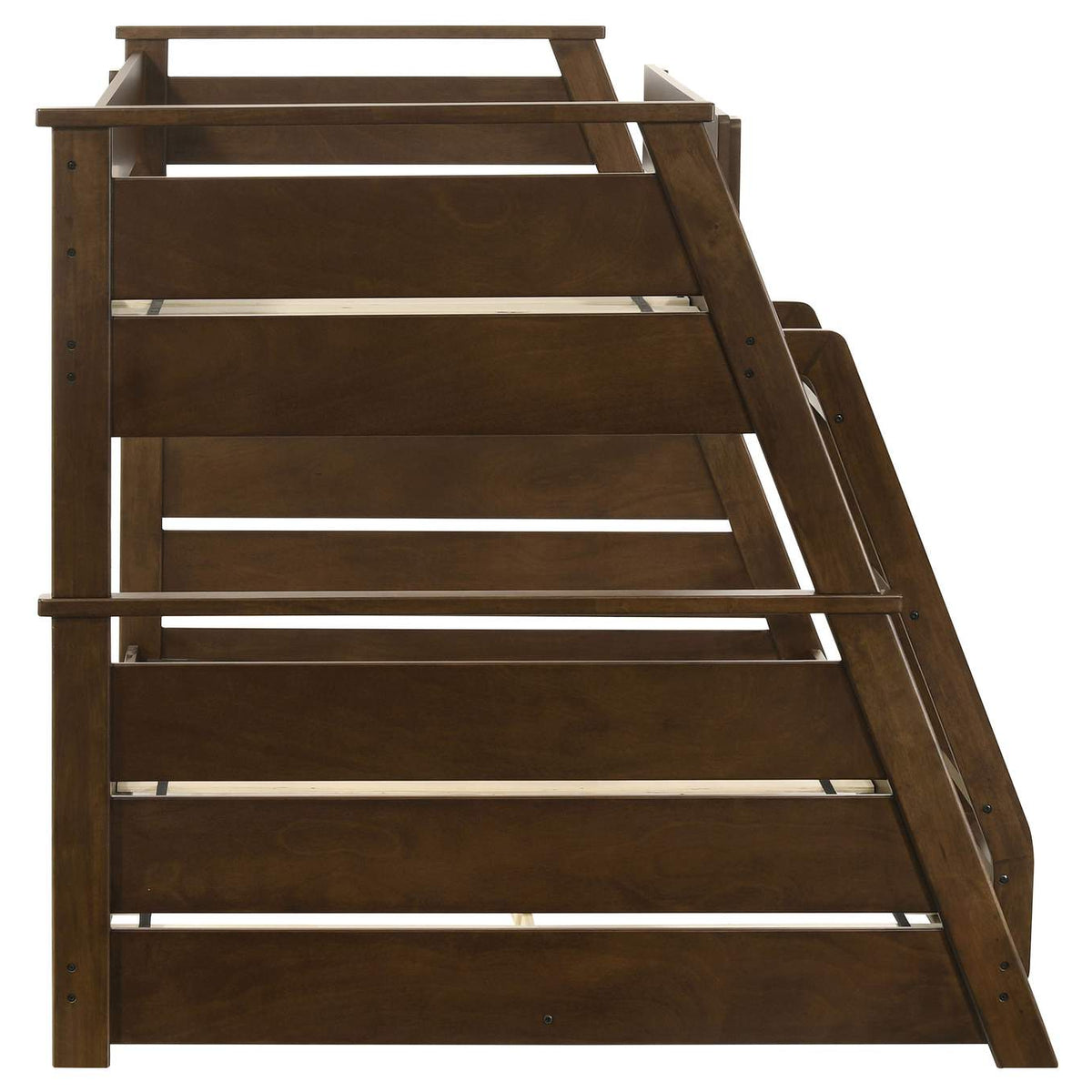 460593 Holden Wood Veneer Twin Over Full Bunk Bed Walnut