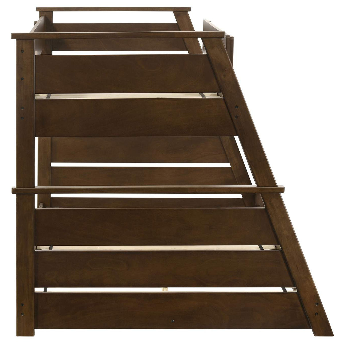 460593 Holden Wood Veneer Twin Over Full Bunk Bed Walnut