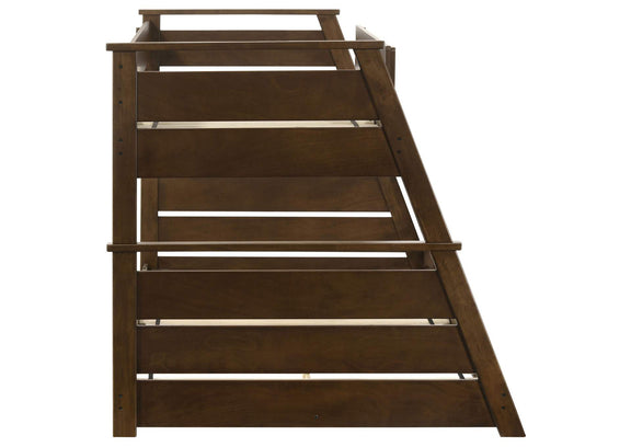 460593 Holden Wood Veneer Twin Over Full Bunk Bed Walnut