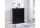 460595BLK Sumerlin 6-drawer Bedroom Chest of Drawers Black