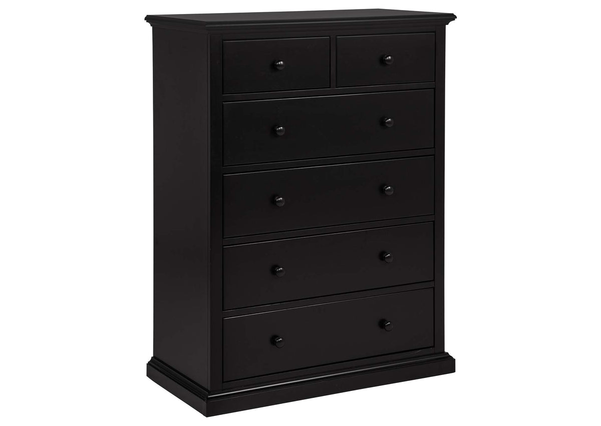 460595BLK Sumerlin 6-drawer Bedroom Chest of Drawers Black