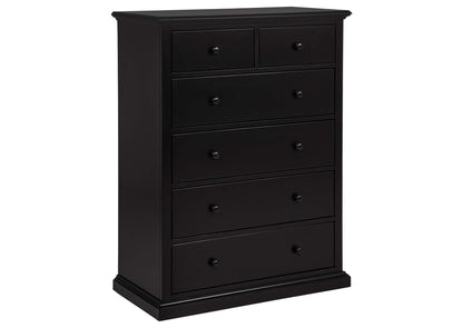 460595BLK Sumerlin 6-drawer Bedroom Chest of Drawers Black