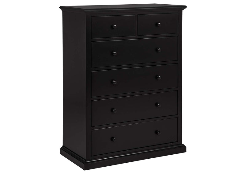 460595BLK Sumerlin 6-drawer Bedroom Chest of Drawers Black