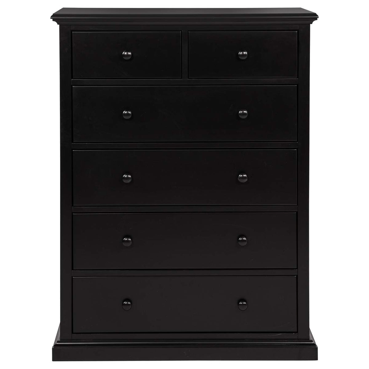460595BLK Sumerlin 6-drawer Bedroom Chest of Drawers Black