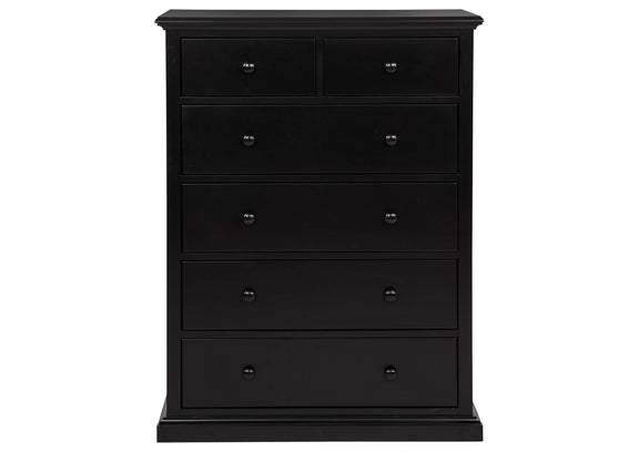 460595BLK Sumerlin 6-drawer Bedroom Chest of Drawers Black