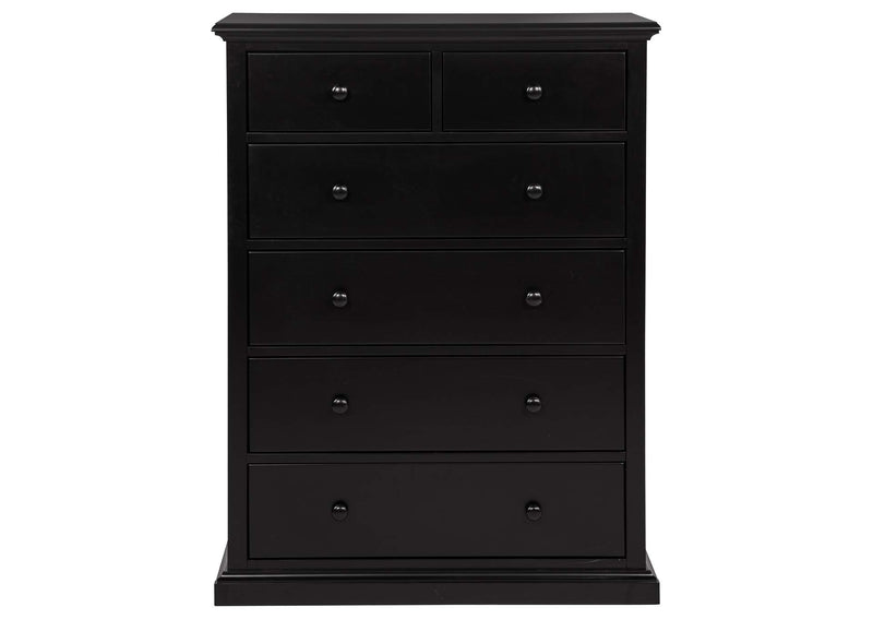 460595BLK Sumerlin 6-drawer Bedroom Chest of Drawers Black