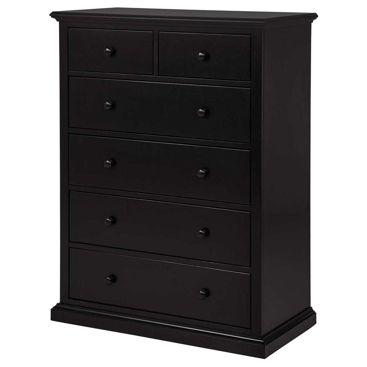 460595BLK Sumerlin 6-drawer Bedroom Chest of Drawers Black