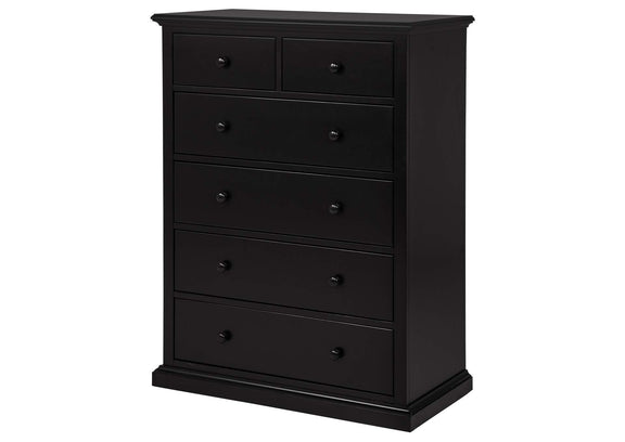 460595BLK Sumerlin 6-drawer Bedroom Chest of Drawers Black