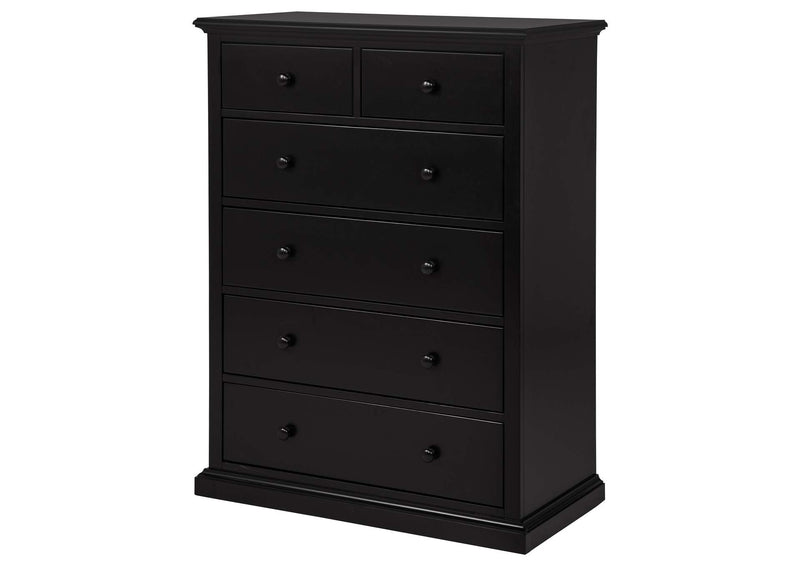 460595BLK Sumerlin 6-drawer Bedroom Chest of Drawers Black
