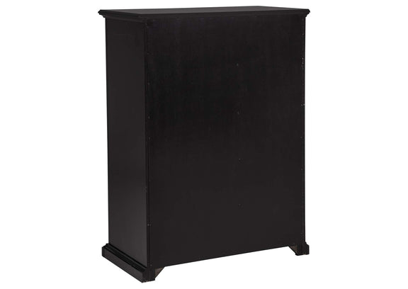 460595BLK Sumerlin 6-drawer Bedroom Chest of Drawers Black