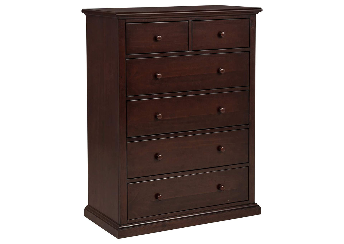 460595CAP Sumerlin 6-drawer Bedroom Chest of Drawers Cappuccino