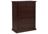 460595CAP Sumerlin 6-drawer Bedroom Chest of Drawers Cappuccino