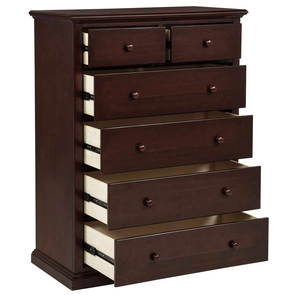 460595CAP Sumerlin 6-drawer Bedroom Chest of Drawers Cappuccino
