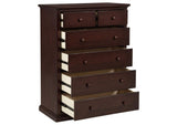 460595CAP Sumerlin 6-drawer Bedroom Chest of Drawers Cappuccino