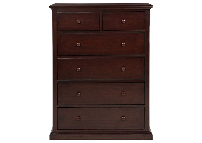 460595CAP Sumerlin 6-drawer Bedroom Chest of Drawers Cappuccino