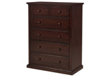 460595CAP Sumerlin 6-drawer Bedroom Chest of Drawers Cappuccino