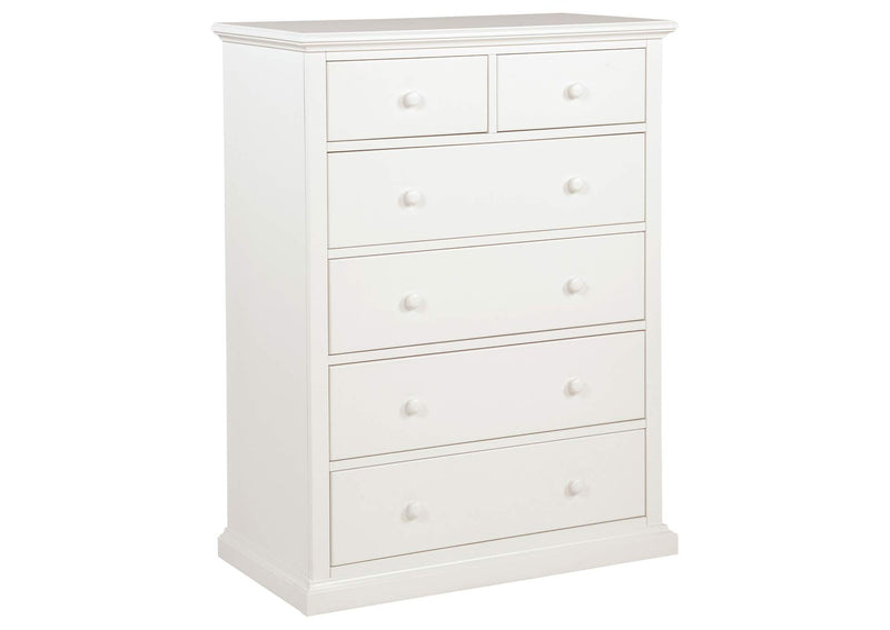 460595WHT Sumerlin 6-drawer Bedroom Chest of Drawers White