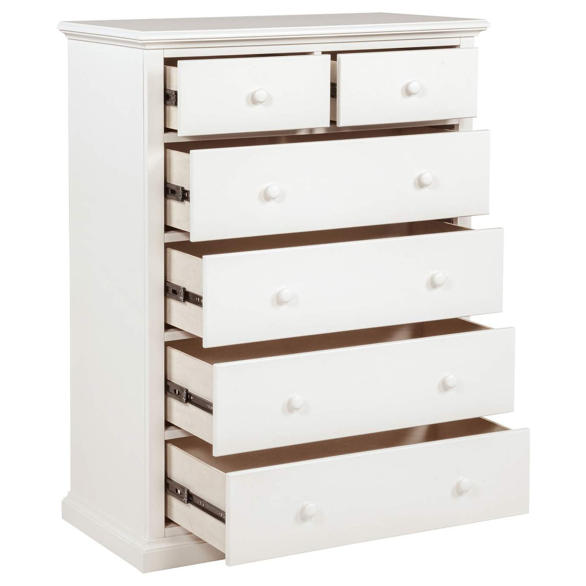 460595WHT Sumerlin 6-drawer Bedroom Chest of Drawers White