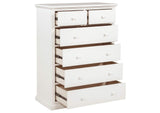 460595WHT Sumerlin 6-drawer Bedroom Chest of Drawers White