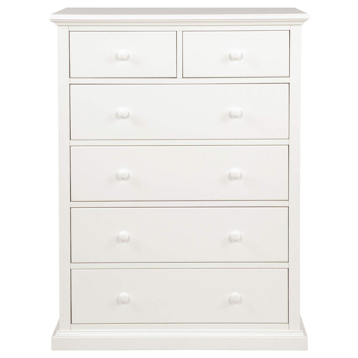 460595WHT Sumerlin 6-drawer Bedroom Chest of Drawers White