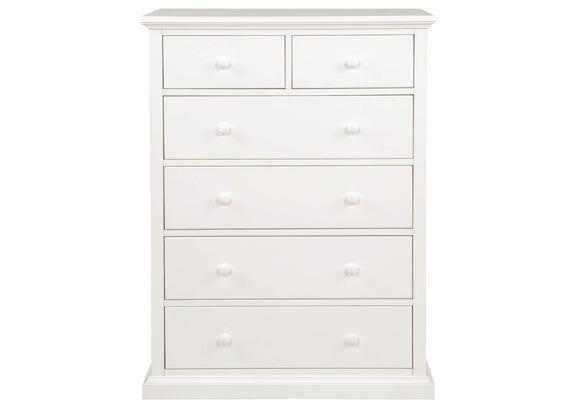 460595WHT Sumerlin 6-drawer Bedroom Chest of Drawers White