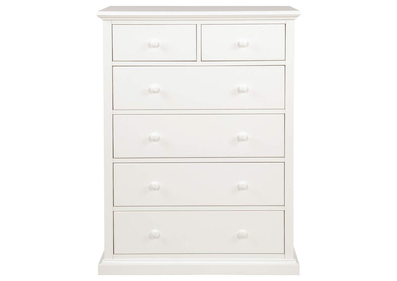460595WHT Sumerlin 6-drawer Bedroom Chest of Drawers White