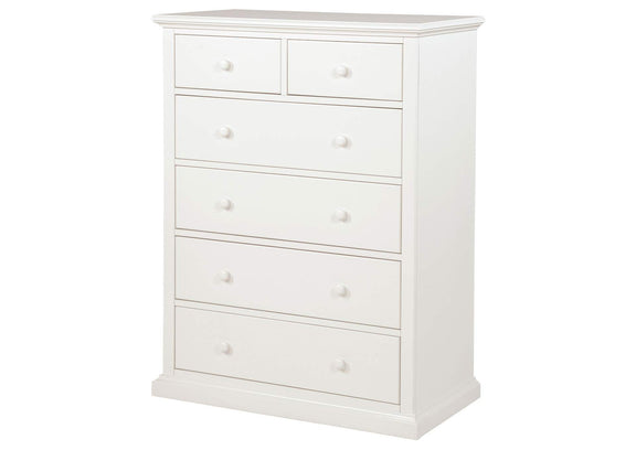 460595WHT Sumerlin 6-drawer Bedroom Chest of Drawers White