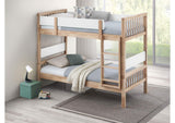 461171 Dakota Wood Twin Over Twin Bunk Bed Natural