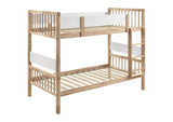 461171 Dakota Wood Twin Over Twin Bunk Bed Natural