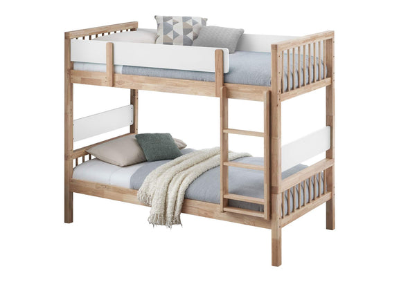 461171 Dakota Wood Twin Over Twin Bunk Bed Natural
