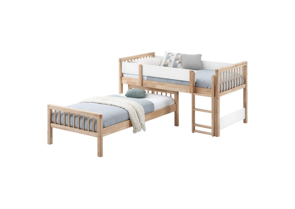 461171 Dakota Wood Twin Over Twin Bunk Bed Natural