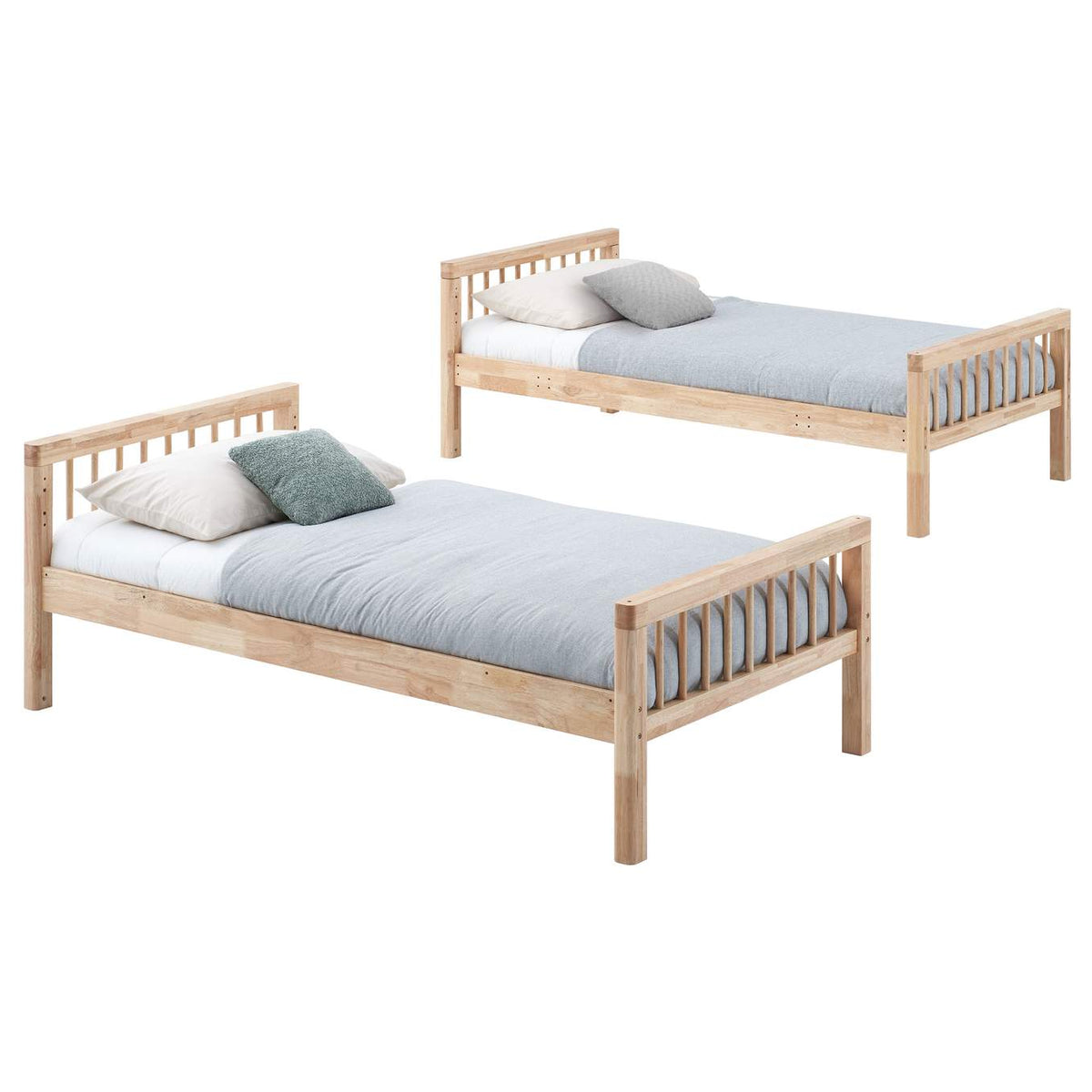 461171 Dakota Wood Twin Over Twin Bunk Bed Natural