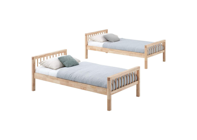 461171 Dakota Wood Twin Over Twin Bunk Bed Natural