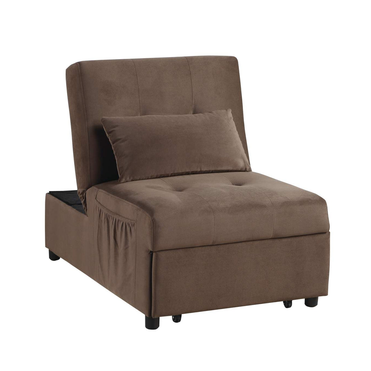 4615-F2 Garrell Lift Top Storage Bench with Pull-out Bed