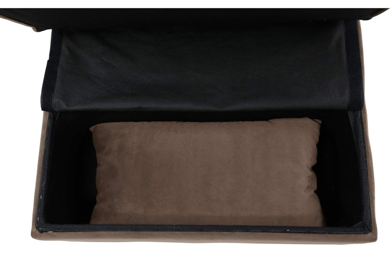 4615-F2 Garrell Lift Top Storage Bench with Pull-out Bed
