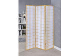 4621 Carrie 3-Panel Room Divider Folding Shoji Screen Natural