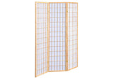 Carrie 3-Panel Room Divider Folding Shoji Screen Natural