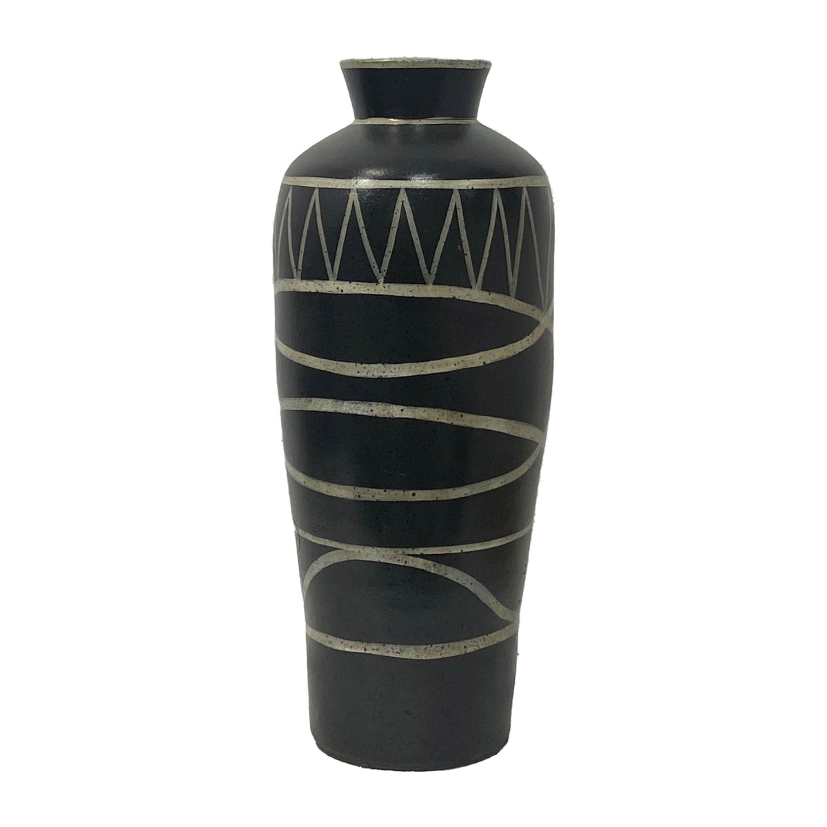 Terracotta Modern Vase 22" - Black