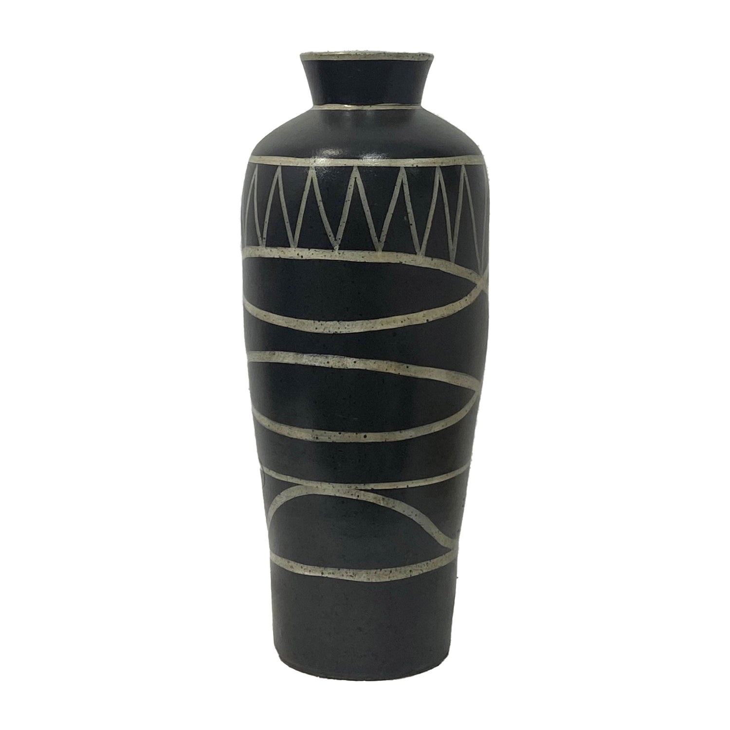 Terracotta Modern Vase 22" - Black
