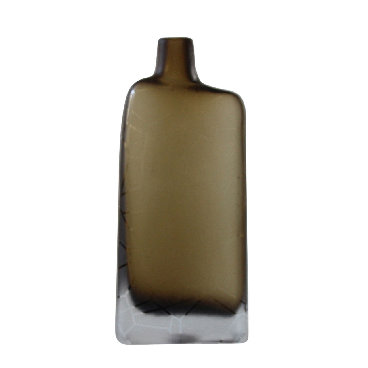 12" Kabir Small Glass Vase - Brown