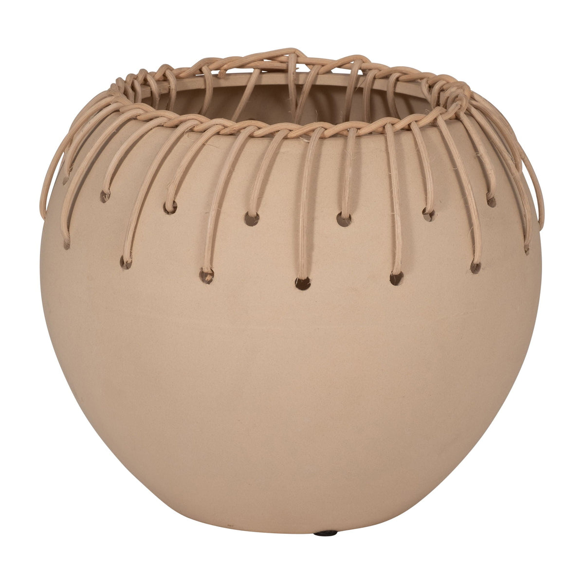 Cer Bowl With Weaving 9" - Natural
