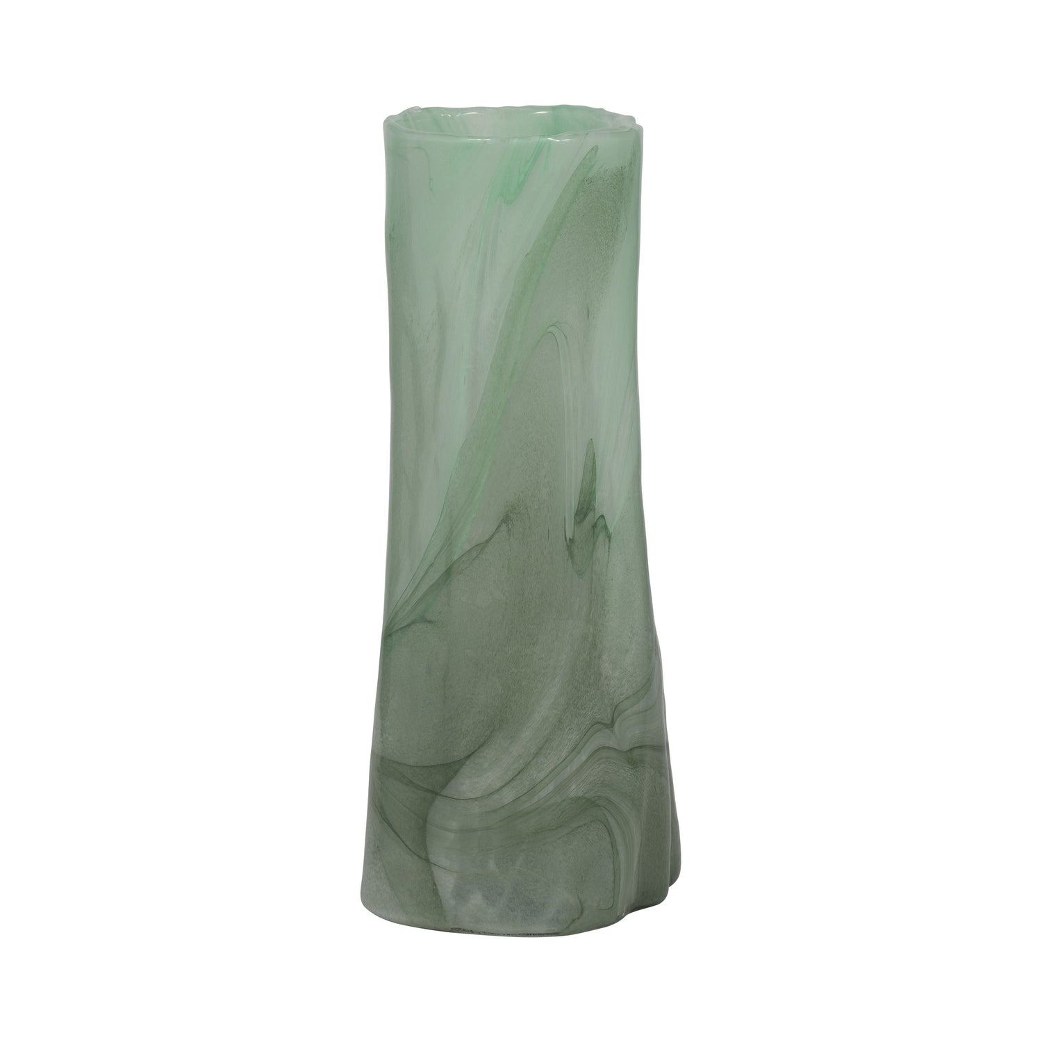 14" Verena Small Glass Vase - Green