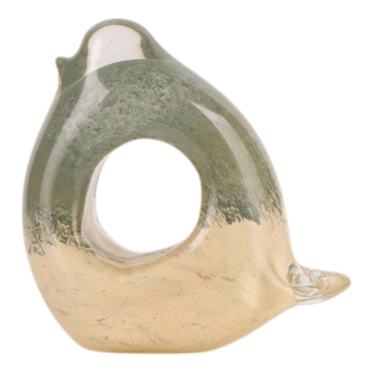 Bethel Large Glass Bird - Green / Light Brown