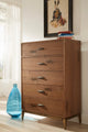 Adler Five Drawer Chest in Natural Walnut
