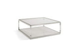 8YW421BB Jasper Square Coffee Table In Acrylic - White Glass - Pss