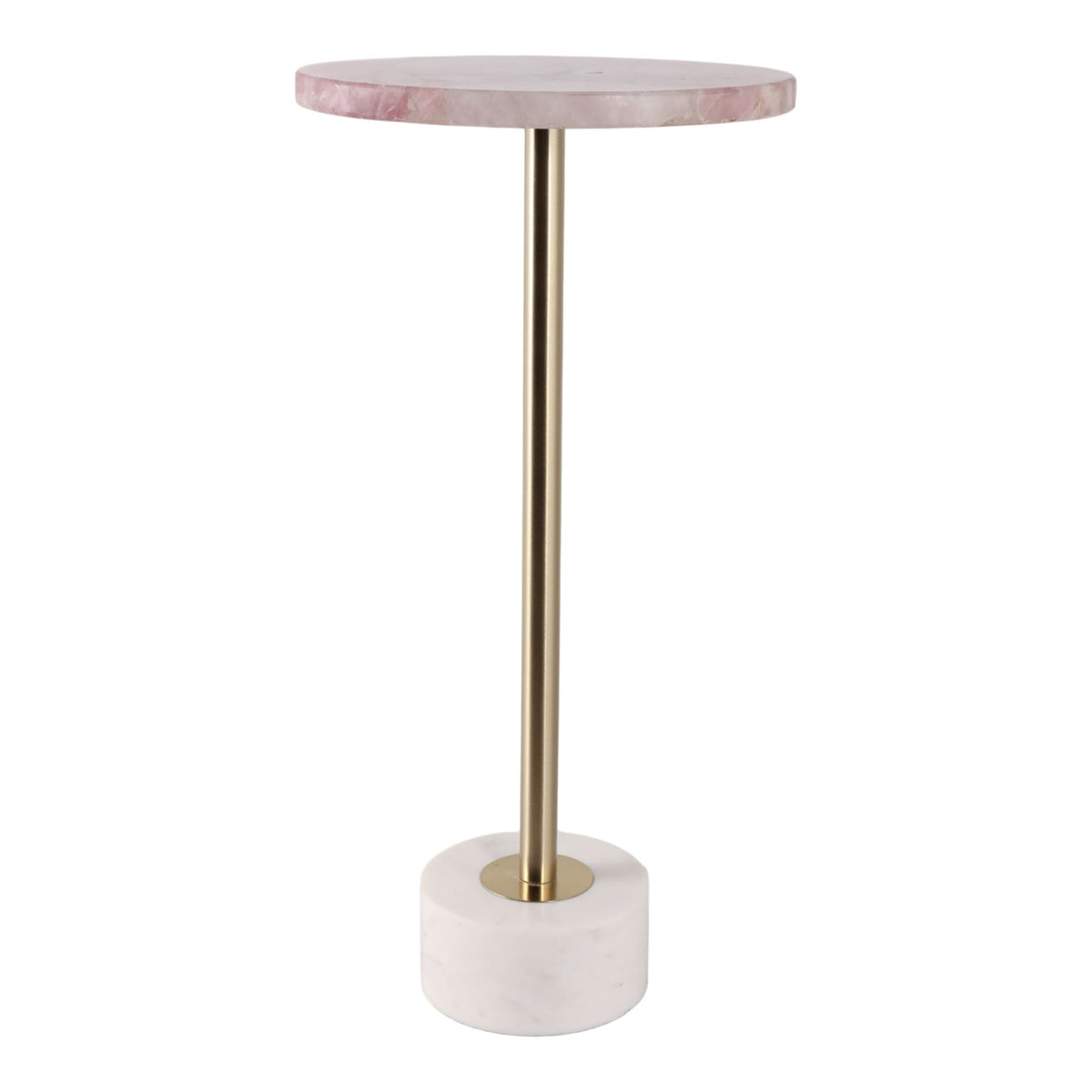 24" Duncan Quartz Accent Table - Pink