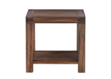 3F4122 Meadow Solid Wood Rectangular Side Table In Brick Brown