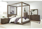 8D64F7 Melbourne Wood Canopy Bed In Dark Pine