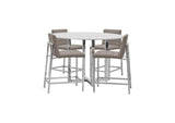 1AE270M Amalfi Metal Back Counter Stool In Taupe Leather (Set of 2)